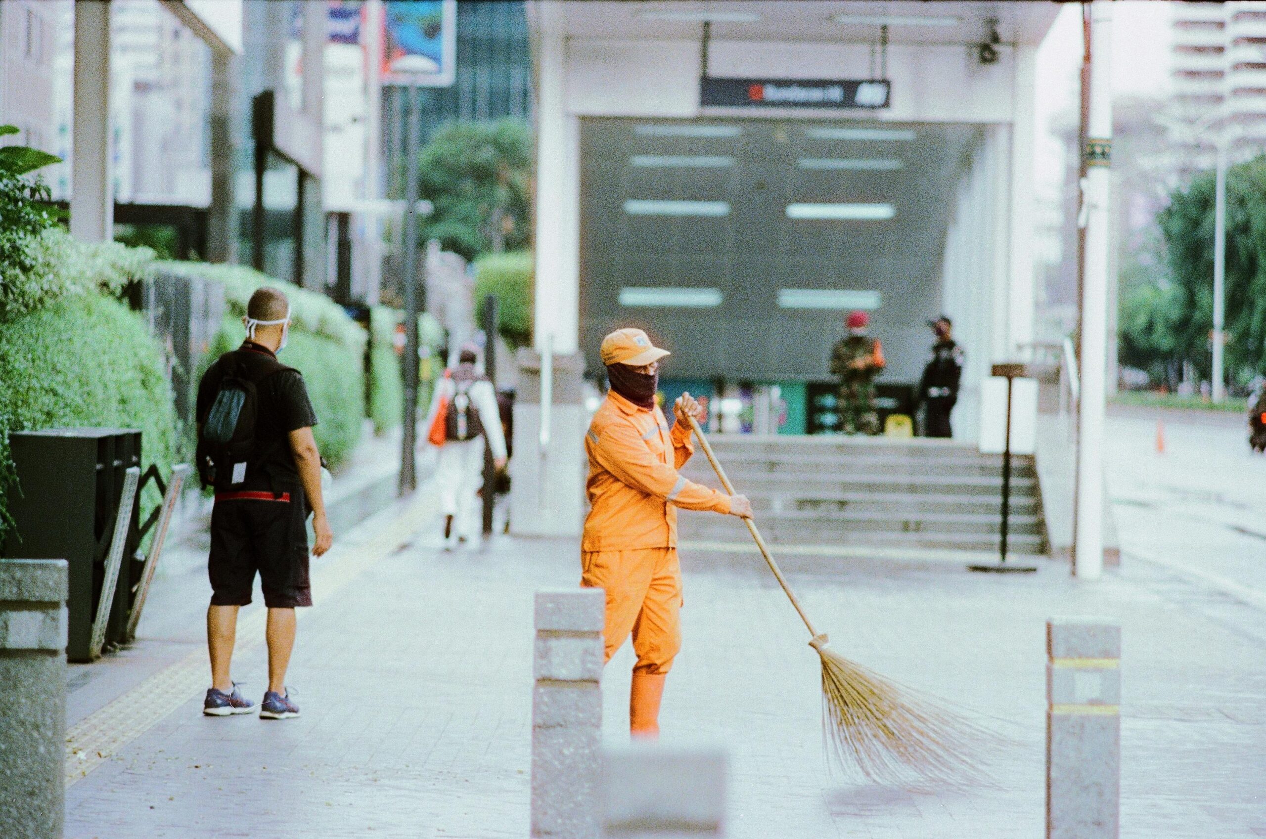 janitor cleaning
